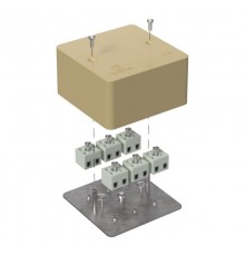 Коробка огнестойкая для кабель-канала 40-0460-FR2.5-12 Е15-Е120 RAL1001 85х85х45 (44 шт/кор) бежевая  40-0460-1001-FR2.5-12  Промрукав