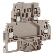 DSFA.4, зажим с 2 уровнями, верхний под предохранитель 4 кв.мм бежевый  ZDA100  DKC