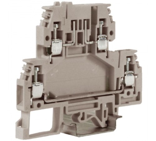 DSFA.4GR, зажим с 2 уровнями, верхний под предохранитель 4 кв.мм серый  ZDA100GR  DKC