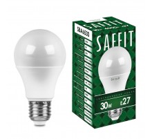 Лампа светодиодная, 30W 230V E27 2700K A65, SBA6530  55182  SAFFIT