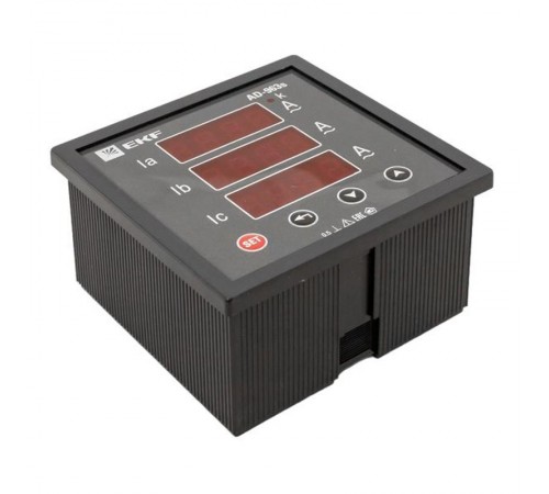 Амперметр AD-963s цифровой на панель 96x96 (квадратный вырез) трехфазный в коротком корпусе PROxima  AD-963s  EKF