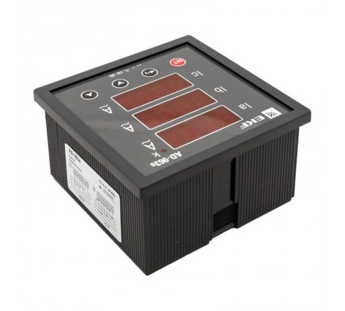 Амперметр AD-963s цифровой на панель 96x96 (квадратный вырез) трехфазный в коротком корпусе PROxima  AD-963s  EKF