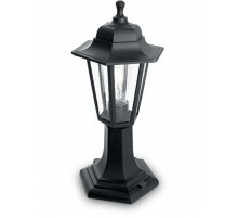 Светильник садово-парковый НТУ 06-60-001 60W 230V E27 400*180мм черный, на постамент, 6-ти гранник  32273  FERON