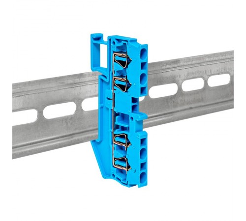 Колодка клеммная пружинная JXB-ST-2.5 28А 4 вывода синяя EKF PROxima  plc-jxb-st-2.5-4-blue  EKF