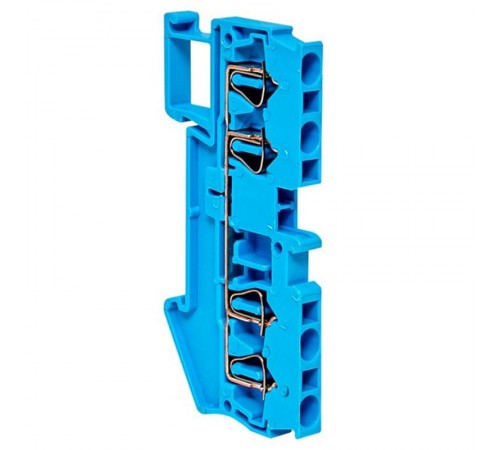 Колодка клеммная пружинная JXB-ST-2.5 28А 4 вывода синяя EKF PROxima  plc-jxb-st-2.5-4-blue  EKF