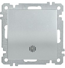 BOLERO серебрянный Выключатель 1-клавишный с индикацией 10А ВС10-1-1-Б  EVB11-K23-10  IEK