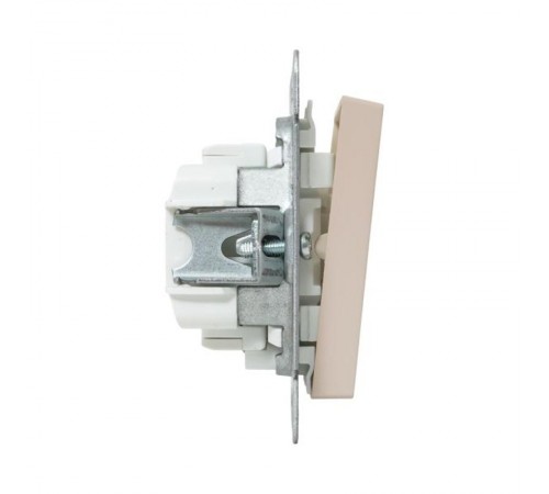 Механизм выключателя, одноклавишный, с подсветкой, кремовый Эпика  UP1-SWI-14 EKF