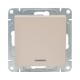 Механизм выключателя, одноклавишный, с подсветкой, кремовый Эпика  UP1-SWI-14 EKF