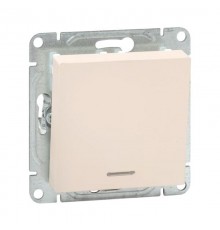 Механизм выключателя, одноклавишный, с подсветкой, кремовый Эпика  UP1-SWI-14 EKF