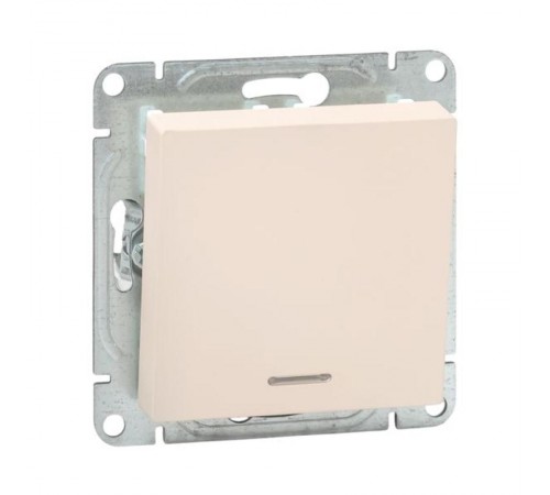 Механизм выключателя, одноклавишный, с подсветкой, кремовый Эпика  UP1-SWI-14 EKF