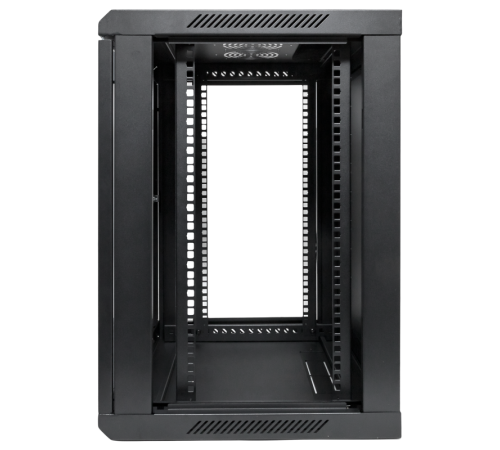 Шкаф настенный 19" TERACOM PRO 12U 600х600 мм дверь стеклянная с замком-ручкой чёрныйTRP-WLL-1266-40BEKF