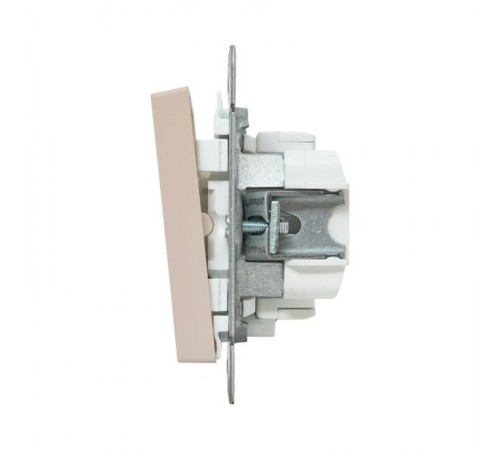 Механизм выключателя, одноклавишный, с подсветкой, кремовый Эпика  UP1-SWI-14 EKF