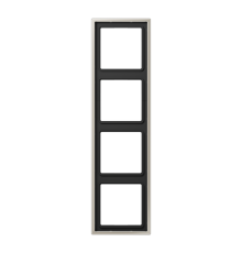 Рамка для вертикальной и горизонтальной установки, 4 поста; металл; нержавеющая сталь; Edelstahl  ES2984  Jung