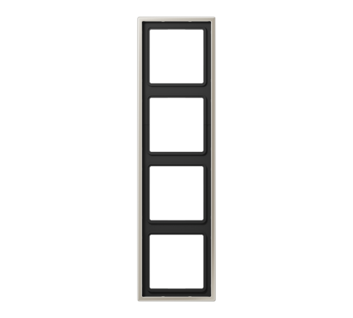 Рамка для вертикальной и горизонтальной установки, 4 поста; металл; нержавеющая сталь; Edelstahl  ES2984  Jung