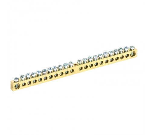 Шина "N" нулевая 6х9мм 22/1 (22 группы/крепеж по центру) (10 шт/уп)  PR08.28871  Промрукав