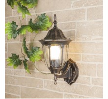 Светильник садово-парковый настенный 1002U черное золото / 9908-B (GL 1002U)  a033706  Elektrostandard