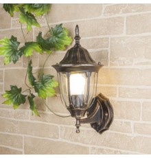 Светильник садово-парковый настенный 1002U черное золото / 9908-B (GL 1002U)  a033706  Elektrostandard