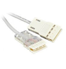 Патч-корд PC-110-110-4P-C5e-1M-LSZH-GY 110 тип-110 тип, 4 пары, Cat.5e, LSZH, 1 м, серый  229906  Hyperline