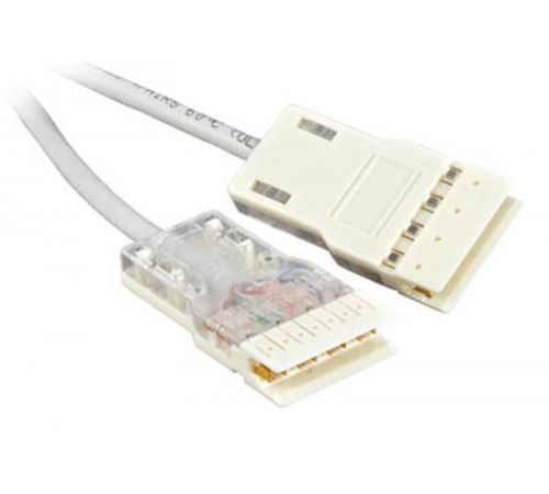 Патч-корд PC-110-110-4P-C5e-1M-LSZH-GY 110 тип-110 тип, 4 пары, Cat.5e, LSZH, 1 м, серый  229906  Hyperline