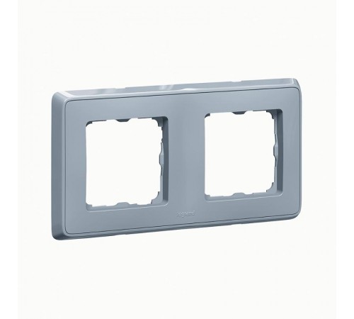 Cariva DIY Рамка 2 поста жемчужно-серый  695976  Legrand