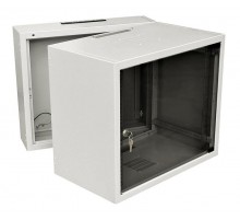 Шкаф настенный WZ-3505-01-M1-011 (19"),серия SD2,6U,337x600х500,трехсекционный,со стальной дверью,сер. (RAL 7035) (SD-206) собр.  23413  Zpas