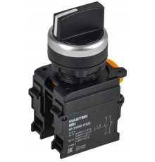 Переключатель 2 полож. возвр. 1NO+1NC чёрный MASTER  MI-SW60-11X22-3-24-2-K02  IEK
