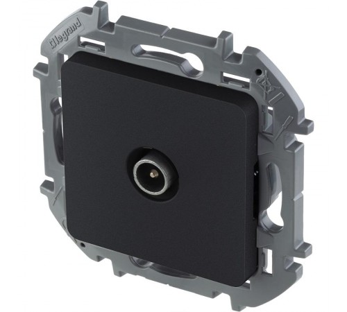 Inspiria Антрацит Розетка телевизионная TV оконечная С/У 10 дБ 5-862 мГц без рамки  673873  Legrand