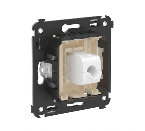 Компьютерная розетка RJ-45 без шторки в стену, кат.5е одинарная, "Avanti", "Ванильная дымка"  4405663  DKC