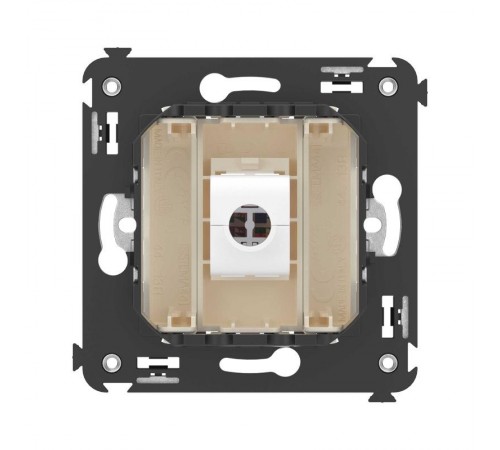 Компьютерная розетка RJ-45 без шторки в стену, кат.5е одинарная, "Avanti", "Ванильная дымка"  4405663  DKC