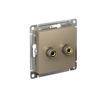 AtlasDesign Шампань АудиоРозетка двухместная  ATN000587  SE