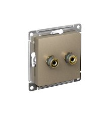 AtlasDesign Шампань АудиоРозетка двухместная  ATN000587  SE