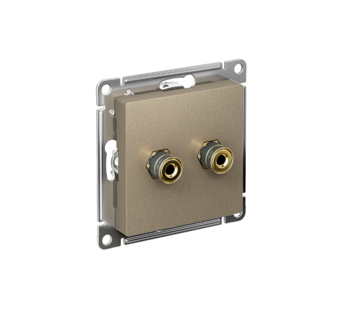 AtlasDesign Шампань АудиоРозетка двухместная  ATN000587  SE