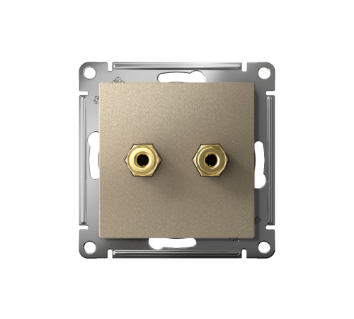 AtlasDesign Шампань АудиоРозетка двухместная  ATN000587  SE