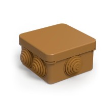 Коробка распределительная 40-0200-8001 для о/п безгалогенная (HF) бук 70х70х40 (132шт/кор) IP55  40-0200-8001  Промрукав