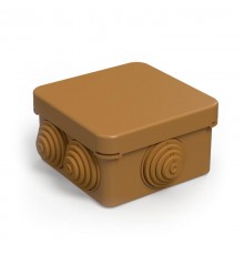 Коробка распределительная 40-0200-8001 для о/п безгалогенная (HF) бук 70х70х40 (132шт/кор) IP55  40-0200-8001  Промрукав