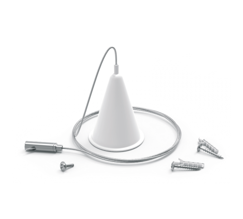 Комплект подвесов для трекового шинопровода осветительного, цвет белый  TR120  Gauss