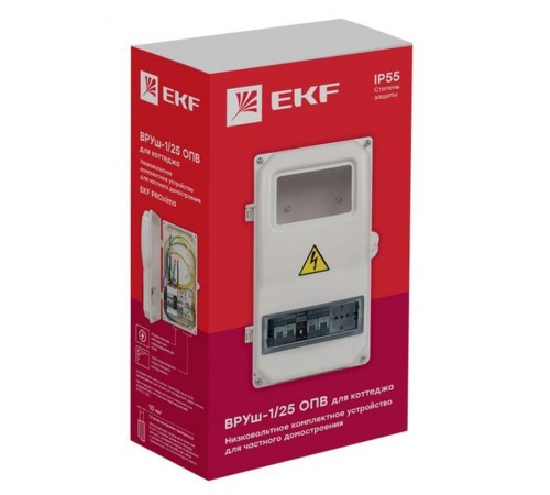 Щит ВРУш-1/25 ОПВ (для коттеджа) PROxima  vru-1-25-opv-pro  EKF
