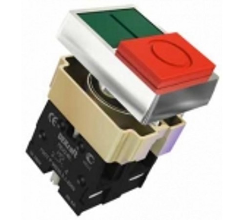 Перекл. I-O BL 22 мм Цвет:ЗЕЛЕНЫЙ-КРАСНЫЙ 220В ПЕ-2  25063DEK  DEKraft