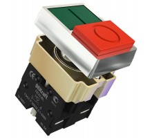 Перекл. I-O BL 22 мм Цвет:ЗЕЛЕНЫЙ-КРАСНЫЙ 220В ПЕ-2  25063DEK  DEKraft