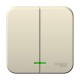 Blanca Молочный О/У Выключатель 2-клавишный с подсветкой, 10А, 250B  BLNVA105102  SE