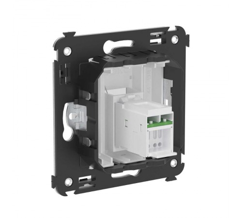 Компьютерная розетка RJ-45 в стену, кат.6А одинарная, "Avanti", "Белое облако"  4400373  DKC