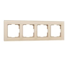 W0041111/Электроустановочные изделия - Рамка на 4 поста (шампань)  a050794  Werkel