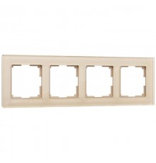 W0041111/Электроустановочные изделия - Рамка на 4 поста (шампань)  a050794  Werkel