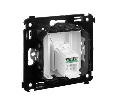 Компьютерная розетка RJ-45 в стену, кат.6А одинарная, "Avanti", "Белое облако"  4400373  DKC