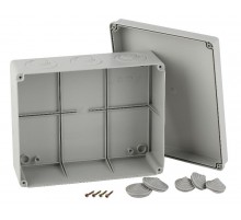 Коробка распределительная о/у КОРv 240х195х90мм на винтах кабельные вводы d28-3 шт, d37-2 шт, IP55 (6/120)  Б0047267  ЭРА