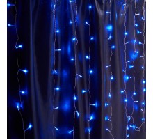 Гирлянда - занавес CL19  204 диодов  синий , 2*1,5м + 3м IP44 прозрачный шнур  32330  FERON