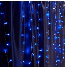 Гирлянда - занавес CL20  240 диодов  синий , 2*2м + 3м IP44 прозрачный шнур  32335  FERON