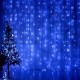 Гирлянда - занавес CL19  204 диодов  синий , 2*1,5м + 3м IP44 прозрачный шнур  32330  FERON