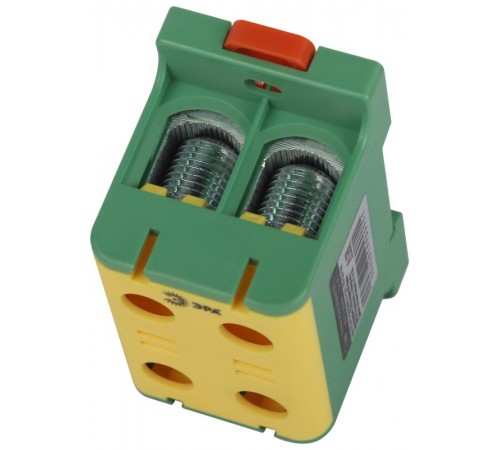 Клеммы силовые вводные КСВ  NO-224-142 двойная (KE67.3) 16-95 мм желтая/зеленая "PE"  Б0065614  ЭРА