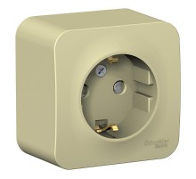 Blanca Бежевый О/У с изолирующей пластиной Розетка с з/к со шт. 16А, 250В  BLNRA011117  SE